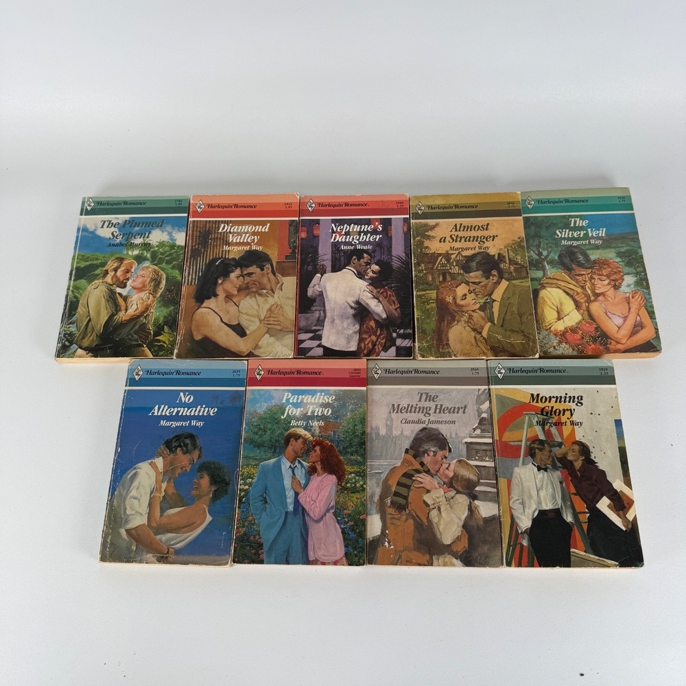 Vintage Harlequin Romance Lot of 9 Books 1960s-1970s